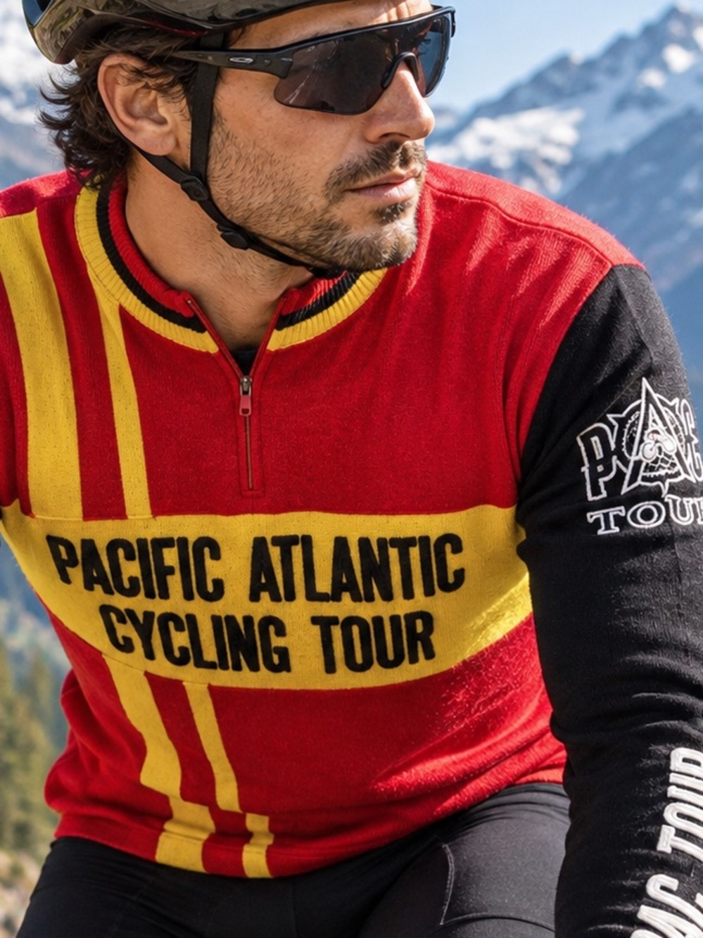 Woolistic Pacific Atlantic Cycling Tour Merino Wool Jersey XXL Retro